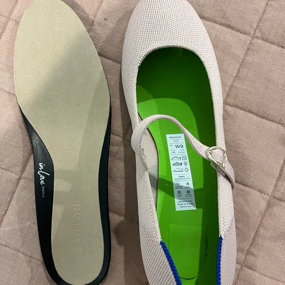 Rothy’s Ballerina Pink Mary Jane Block Heels. SHOES ARE PINK, NOT WHITE! - Picture 8 of 10